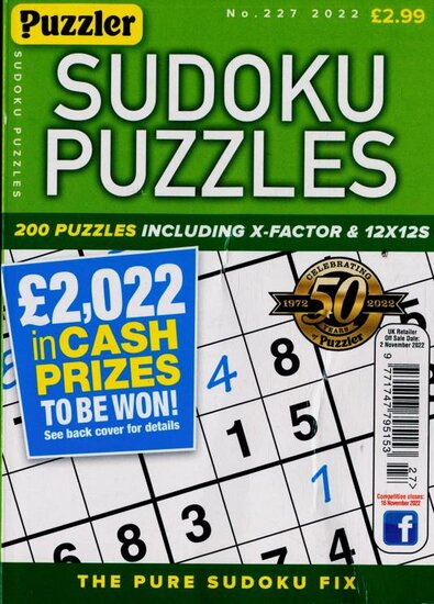 Puzzler Sudoku Puzzles Magazine