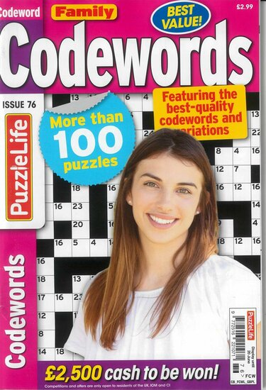 PuzzleLife Family Codewords Magazine